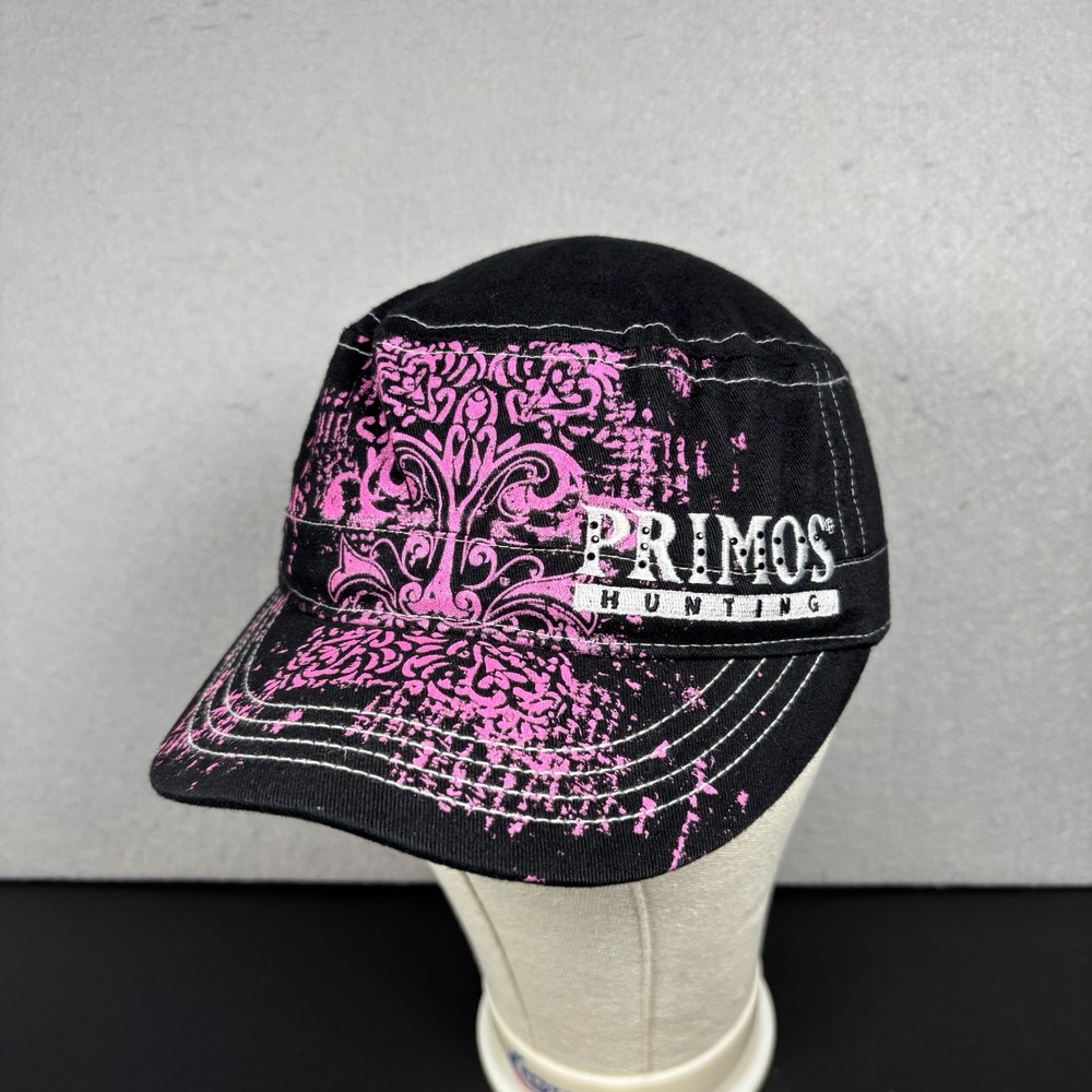 Primos Hunting Camo Pink Black Military Style Cap Womens Hat Y2K Adjustable OSFM